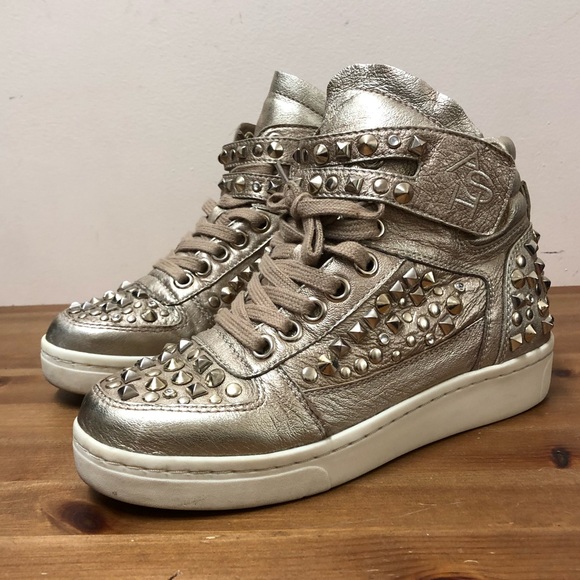 ash metallic sneakers